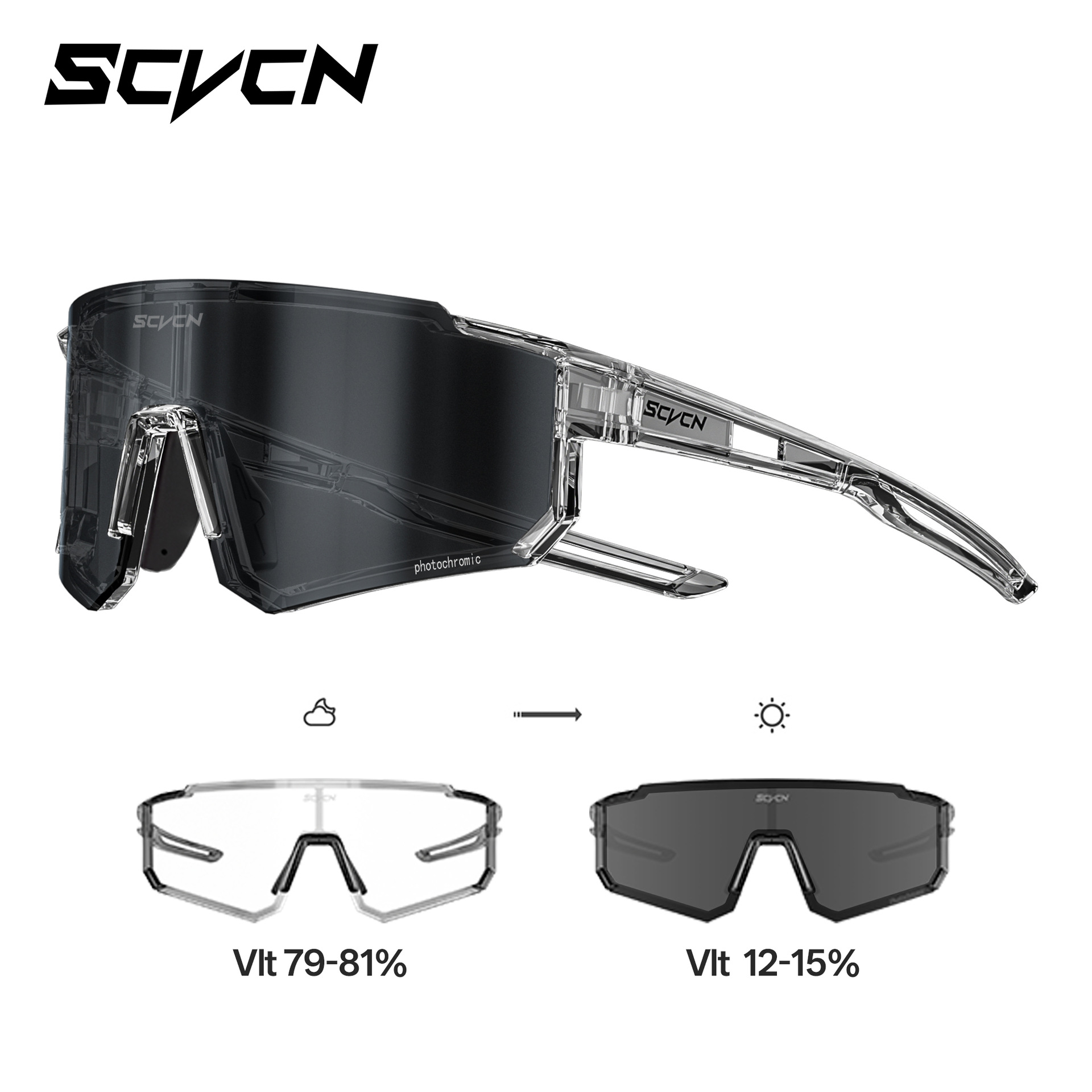 Gafas de Sol Fotocromáticas para Ciclismo de PC A Prueba de Viento para Carrera y Ciclismo de Montaña image 21