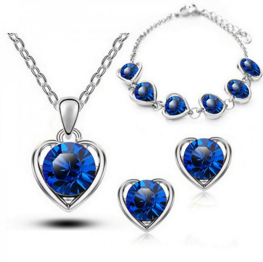 Серьги сердце-форма, украшение, набор, корейский стиль, 3 предмета