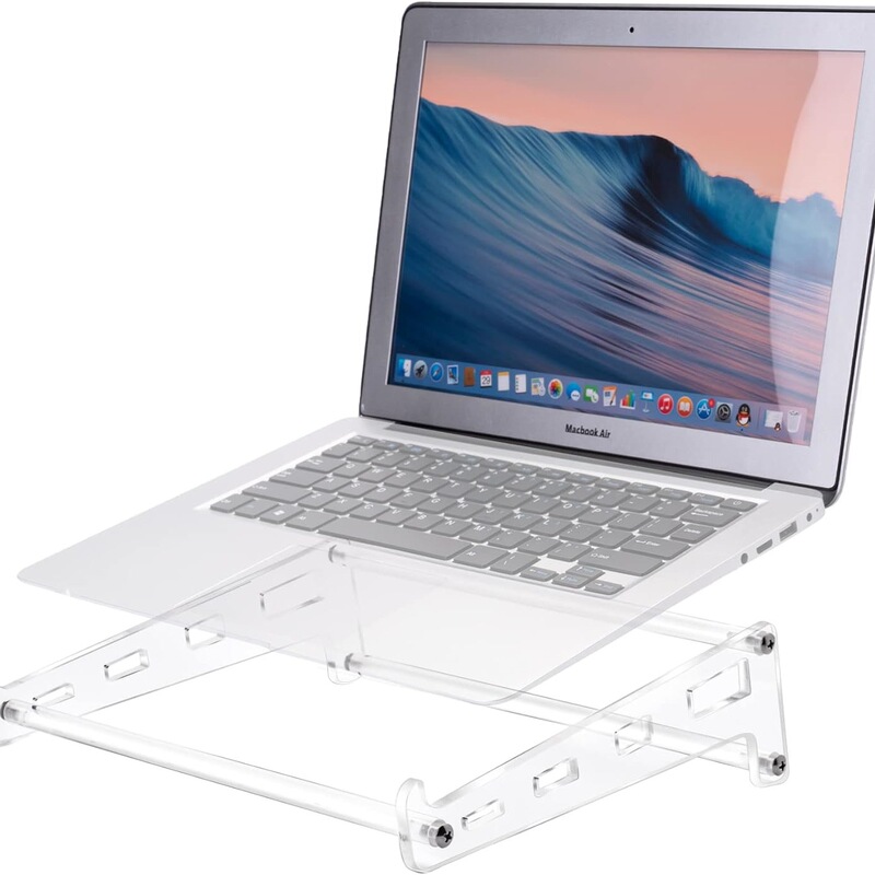 Detachable acrylic computer stand, desktop laptop cooling base, simple transparent desktop neck protector