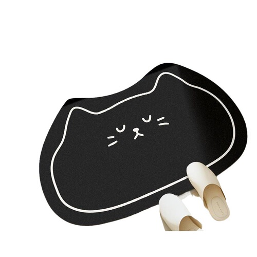 Cute cartoon diatom mud floor mat, toilet absorbent and quick-drying foot mat, bathroom wear-resistant door mat, bathroom non-slip mat