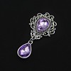 Ancient silver hollow lace pearl double crystal water droplet DIY material accessories alloy flower plate drilling pendant