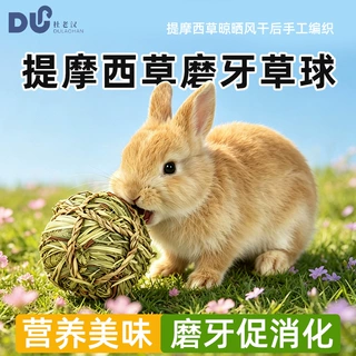 兔子玩具解闷龙猫荷兰猪豚鼠耐咬啃草球提摩西草磨牙零食宠物用品