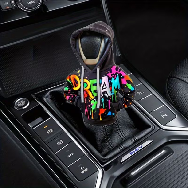 New cross-border creative car gear shift cover decoration, mini hoodie for gear lever, handbrake gear shift cover