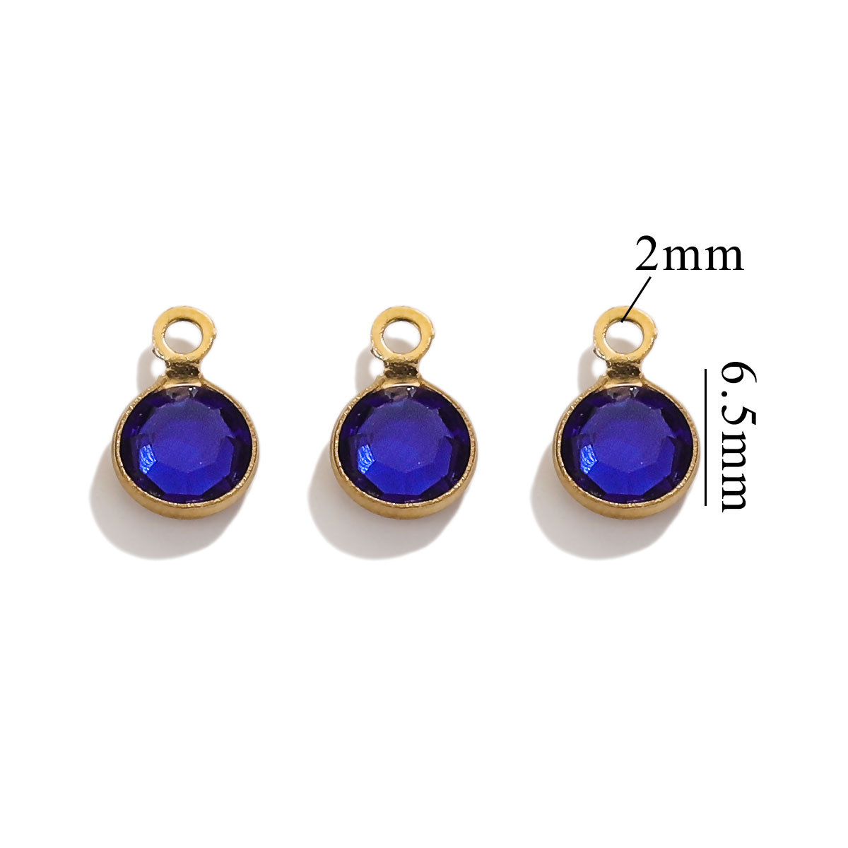 Accesorios redondos de acero inoxidable de color simple conector de cristal DIY joyería cadena collar de pulsera redonda