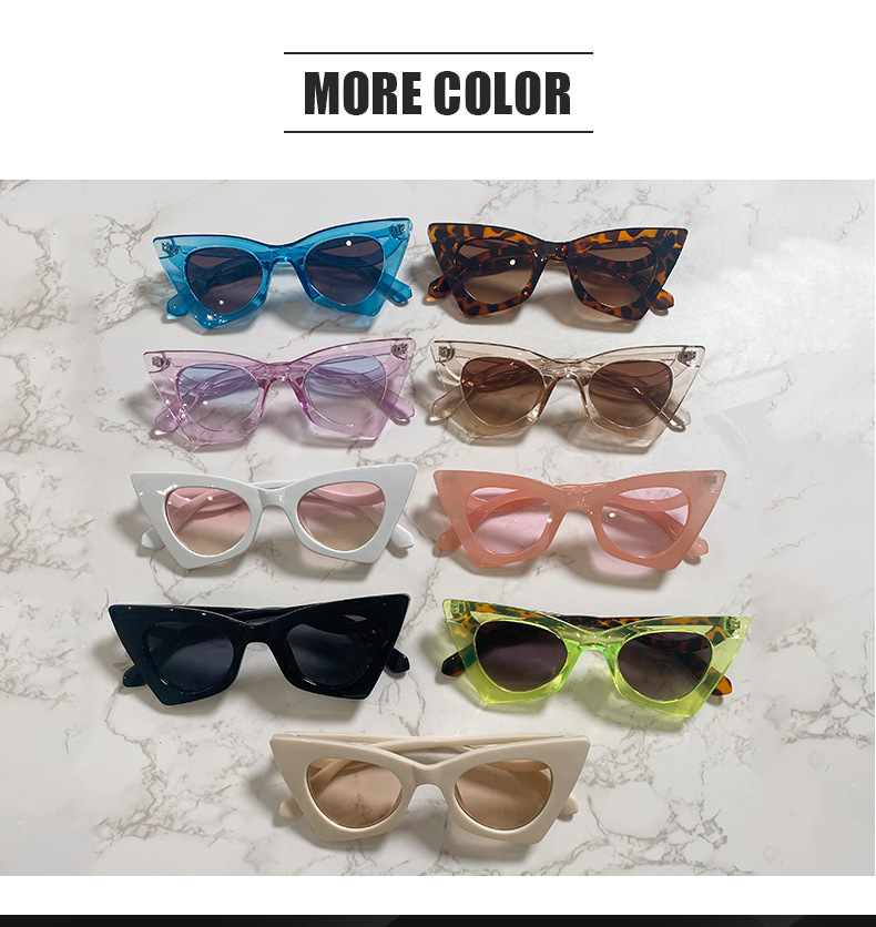 Travel, Daily Occasion Vacation Classic Style Solid Color PC UV400 Protection Tinted Lenses Cat Eye Full Frame Women's Sunglasses
