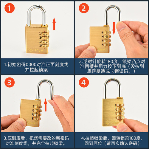 Brass wheel lock from the source factory, direct supply of copper cabinet lock, storage cabinet, suitcase password hook lock