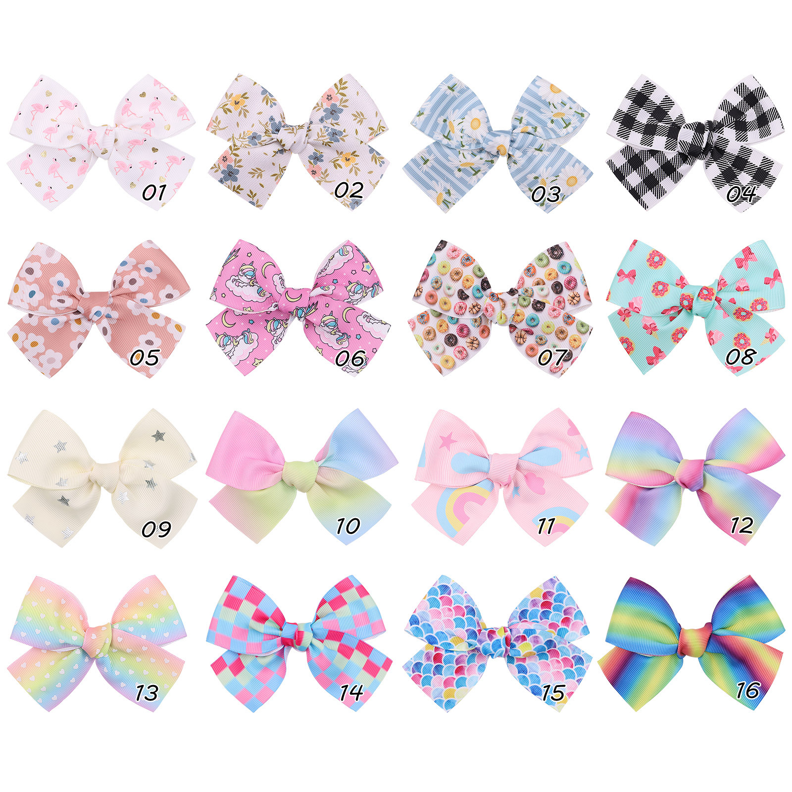 Vente En Gros Ensemble D&#39;épingles À Cheveux Pour Enfants Bowknots D&#39;impression Nihaojewelry display picture 1