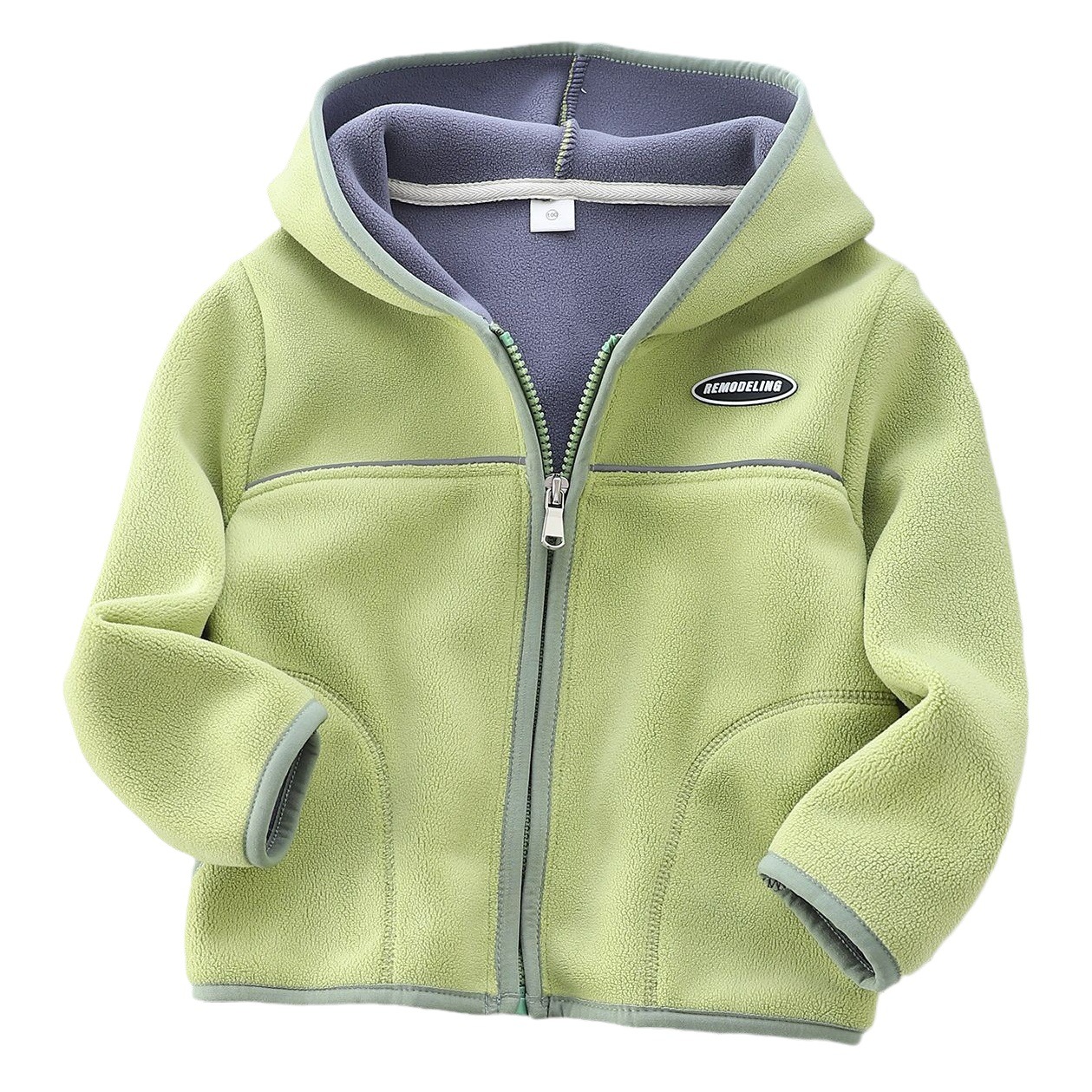 Chaqueta DE LOS NIÑOS primavera nueva pinao fleece caliente con capucha deportes sueltos suéter superior cardigan ropa