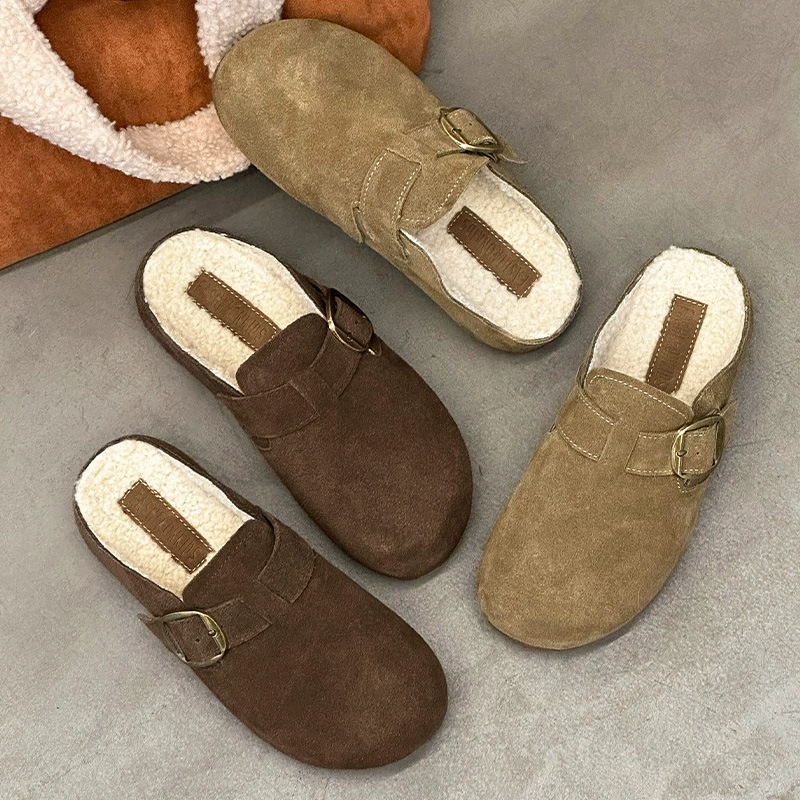 Кожа плюс бархатные ботинки