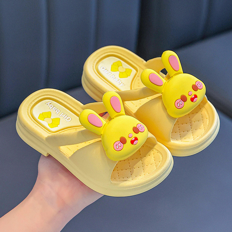 Zapatillas infantiles para niñas zapatillas frías de verano lindas princesas antideslizantes domésticas para bebés niñas zapatillas de conejo