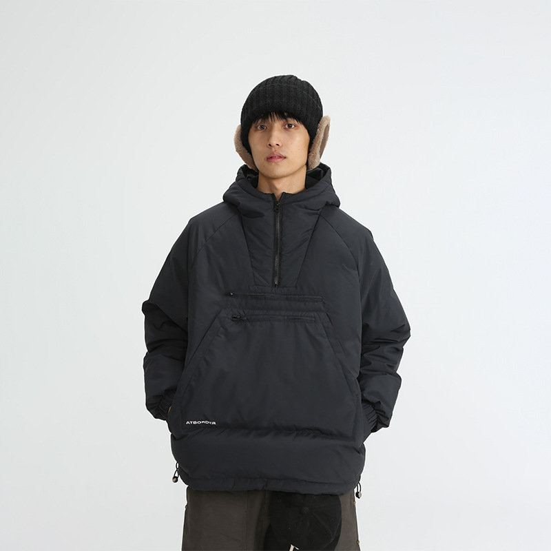 Winter Japanese three dimensional velvet retro down jacket with down