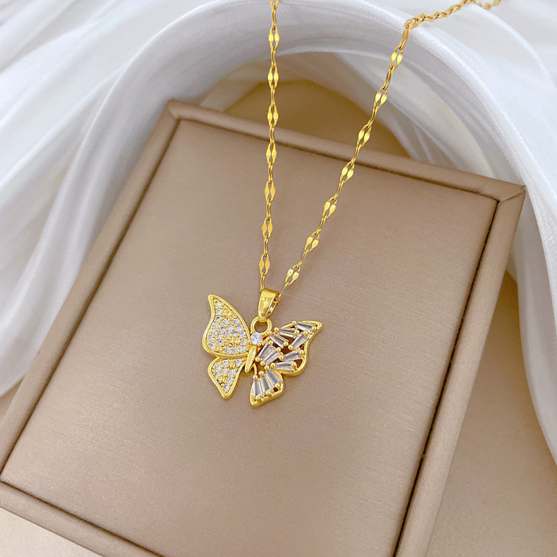 Set collana e orecchini farfalla gioielli stile elegante_voghion.com