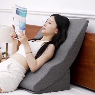 Three-in-one wedge-shaped pillow for postoperative care of patients with gastroesophageal reflux, boat-shaped inclined pillow, lumbar cushion
