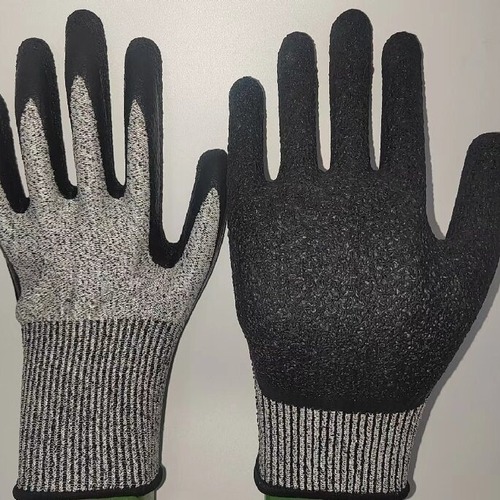 5-Level Cut-Resistant PU Gloves with HPPE Fiber Lining Protective Gloves, Breathable Work Gloves, Anti-Cut, Durable Cut-Resistant Gloves
