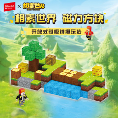 Senbao ビルディングブロック私の写真世界磁気ブロック教育子供の大きな磁気鉄石ビルディングブロック男の子ギフト