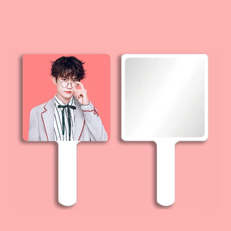 Espejo de maquillaje personalizado Espejo plegable de doble cara Espejo redondo pequeño con foto personalizada Espejo cuadrado Espejo de mano