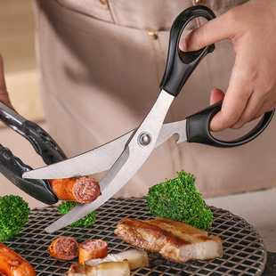 Korean Stainless Steel Barbecue Scissors for Cooking Restaurants, Chicken Steak Steak Barbecue Scissors Manufacturer Wholesale
