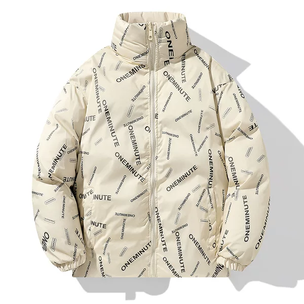 Men's Winter Short Thickened down Cotton Jacket, Orange Trendy Korean Style Hooded Cotton Coat