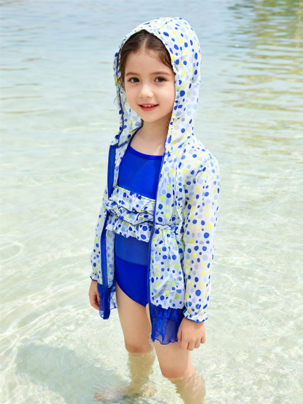 新型象の女の子の水着の大きい子供の韓国の子供の水着の女の子のワンピースのスカート式の平角の温泉の水着|undefined