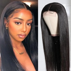 ヨーロッパとアメリカのクロスボーダーアマゾンファッションミディアムロングストレートヘアレディースウィッグ高温シルク化学繊維メーカー卸売フルヘッドギア