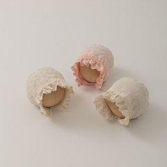 花邊蕾絲圖形宮廷帽春秋韓版寶寶嬰兒純棉遮陽公主帽小童女童帽子