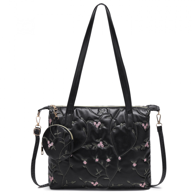 2025 nueva moda extranjera bordada flores bolso de mano simple estilo coreano bolso de hombro simple image 6