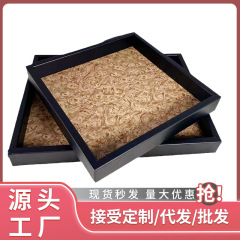 軽くて豪華でシンプルな模様の木目のトレーの置物のサンプルプレートの間のデスクトップの装飾品の現代北欧の柔らかい装飾品