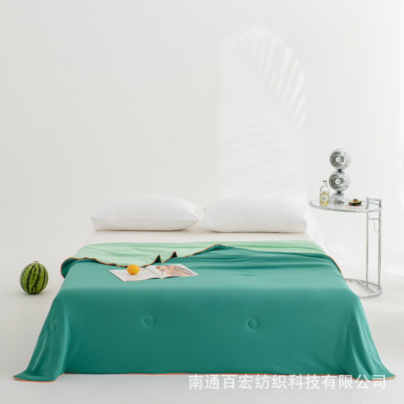 Category a Maternal and Infant Grade Cool Silk Summer Quilt Machine Washable Ice Cream Summer Quilt Air-Conditioned Quilt Summer Thin Quilt