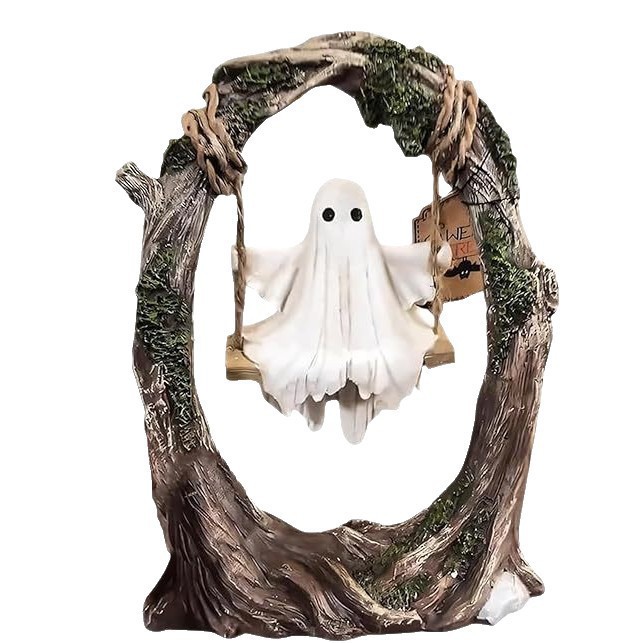  Halloween Cute Ghost Tree Swing Decor Halloween Swing Ghost Decoration