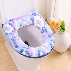 卸売ジッパー式家庭用トイレマットシートクッションリング厚手トイレカバー防水洗濯可能厚手防水