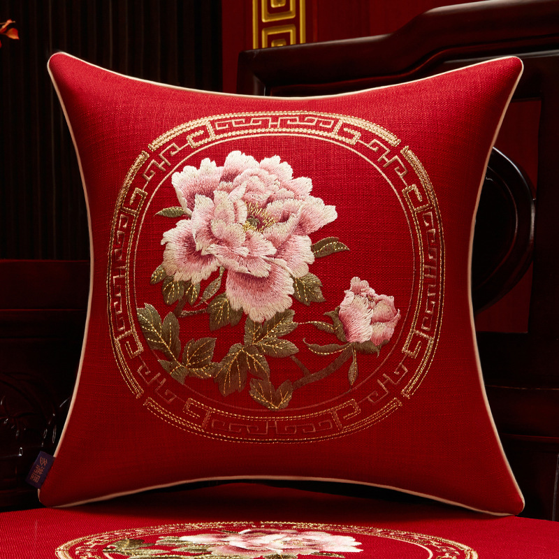 모란과 부 - 차이니즈 레드 [도리스 린넨 코트]