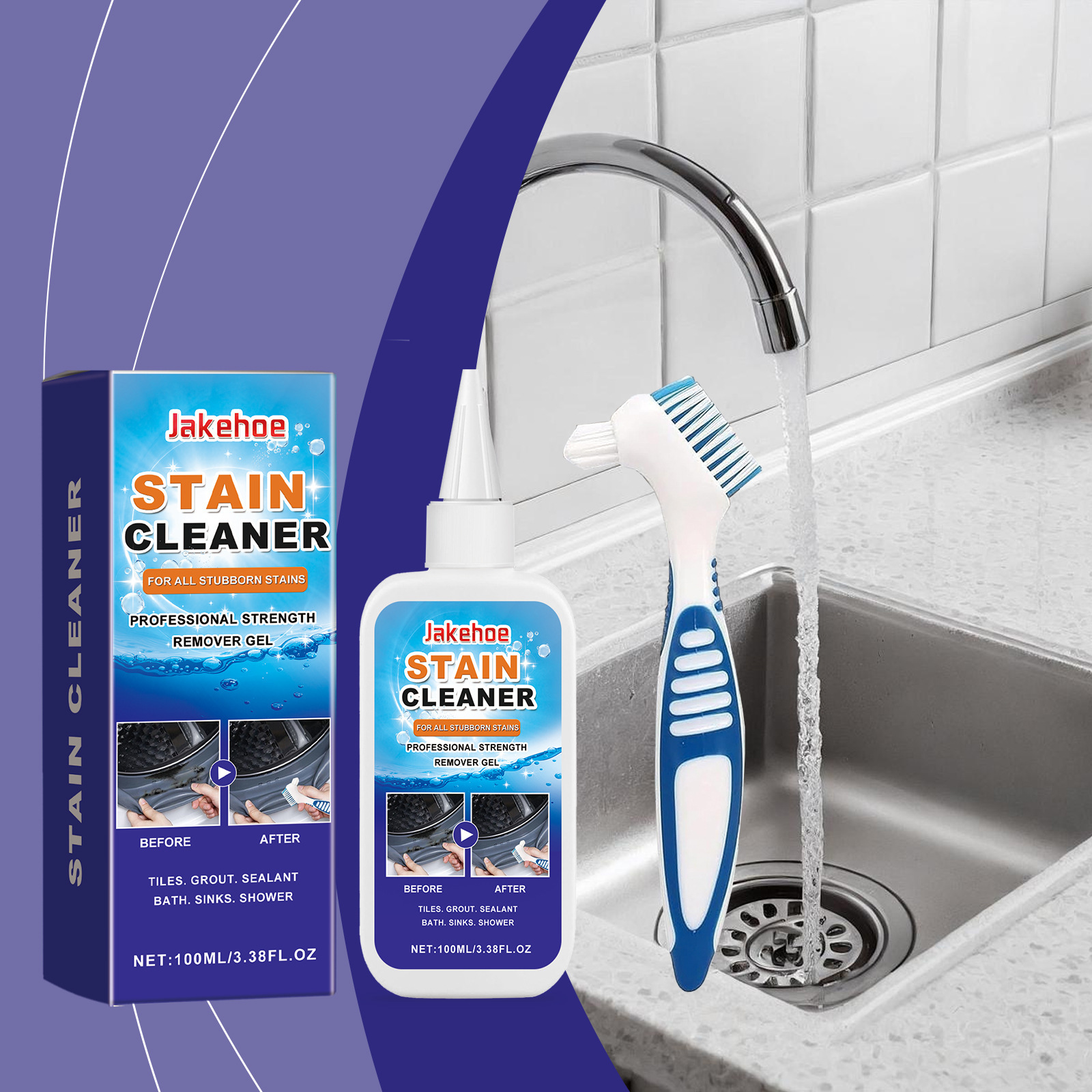 JAKEHOE gel de limpieza para el hogar gel de limpieza para la eliminación de manchas de cocina limpiador de baño image 1
