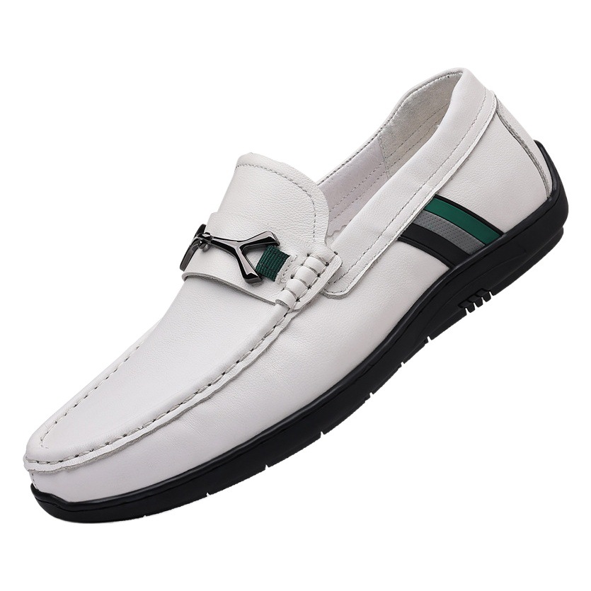 Nuevos zapatos de guisantes para hombres de piel de vaca de capa superior zapatos de cuero casuales de moda de cuero genuino zapatos de hombre hechos a mano europeos zapatos de hombre solos zapatos suaves