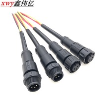 m12 3pin�F�������÷�ˮ�B�������ӹ�ĸ���^�؟�LED̫����B�Ӿ�