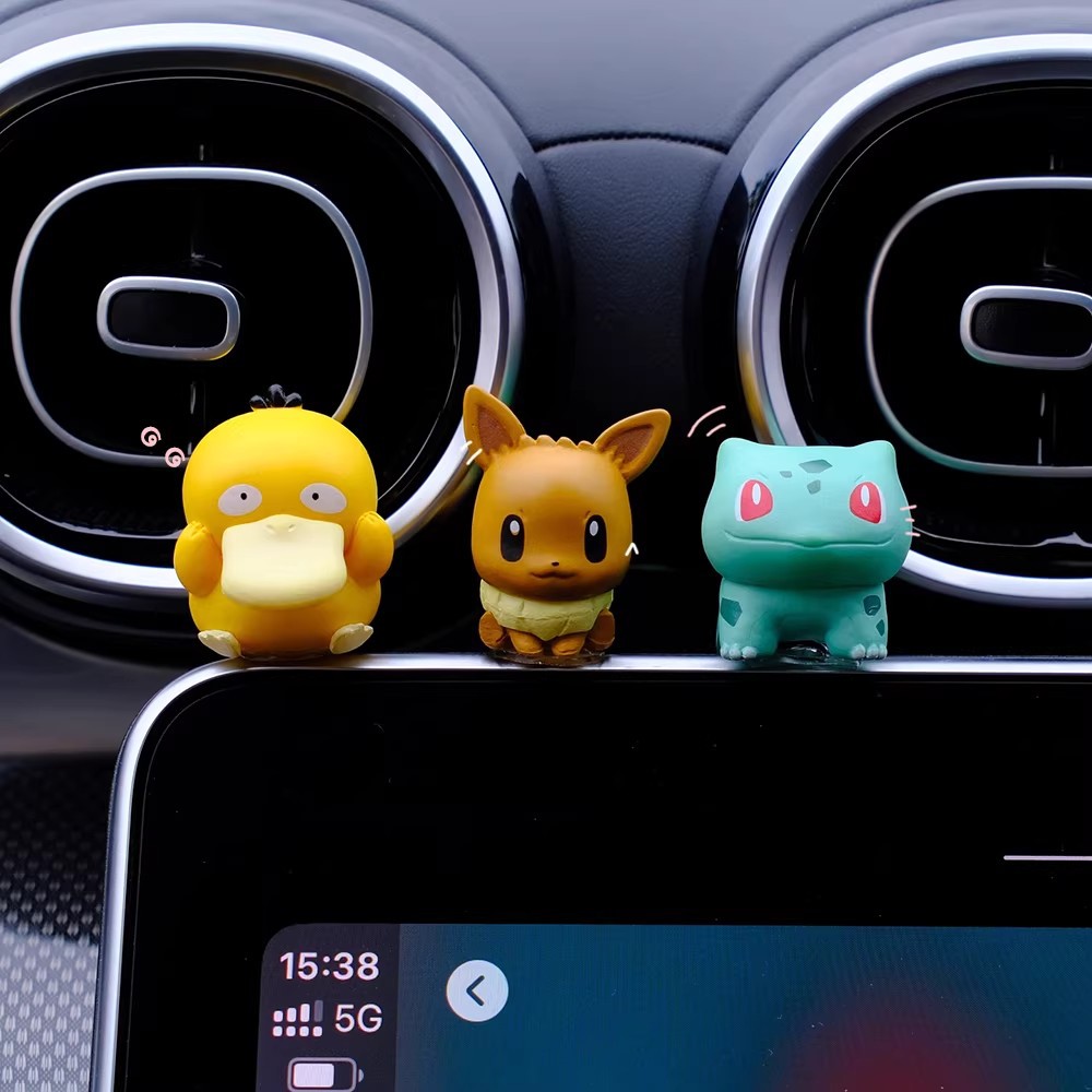 Pokémon Car Ornaments, Cute Pokémon Car Dashboard Display Decorations, Car Doll Models