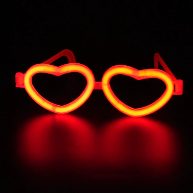 Светящиеся очки в форме сердца, очки в форме сердца, товары для мероприятий в барах, светящиеся игрушки для детей, интернет-феномены TikTok