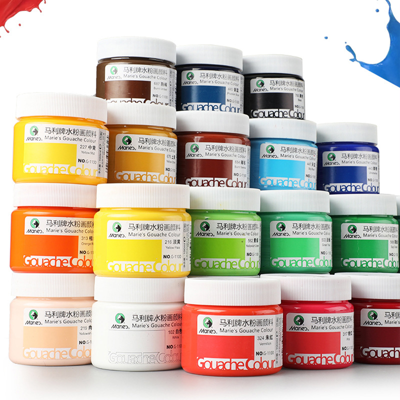 Marley marca gouache pintura G1100 suministros de arte especiales pintados a mano pintura práctica pintura publicidad color 100ml