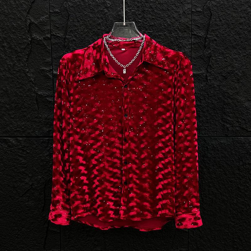 Casual Versatile High-End Loose Men's Shirt 2026 New Starry Sky Design Long-Sleeve Shirt Men's Top Casual Versatile High-End Loose Men's Shirt 2026 New Starry Sky Design Long-Sleeve Shirt Men's Top