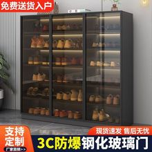 玻璃鞋柜家用入户门口大容量收纳柜一体玄关柜新款简约客厅储物柜