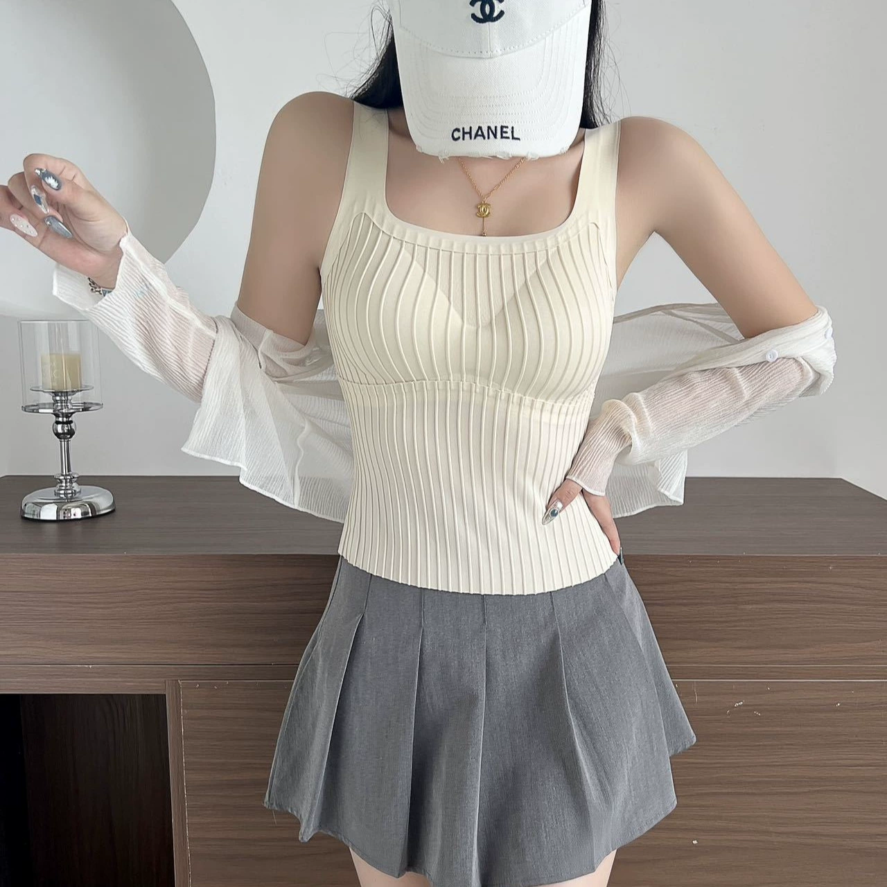 Summer top with cups, sexy brand straps