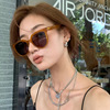 Brand retro sunglasses, fitted, 2023 collection, internet celebrity