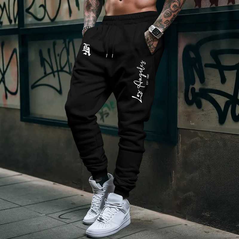 La Label Los Angeles Jogger Pants American Retro Street Style Drawstring Versatile Casual Sweatpants Sports Pants Long Pants