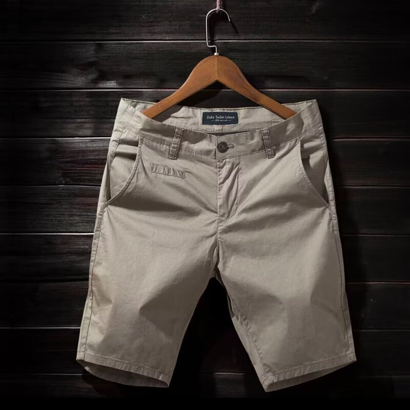 Summer Thin Casual Shorts Men's Loose Business Mid-Pants Jodhpurs Korean Style Trendyy Five-Quarter Pants Men's Fashionable and Casual