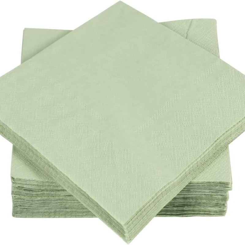 Cross-border Pure Color Bean Green Forest Style Simple Home Party Napkin