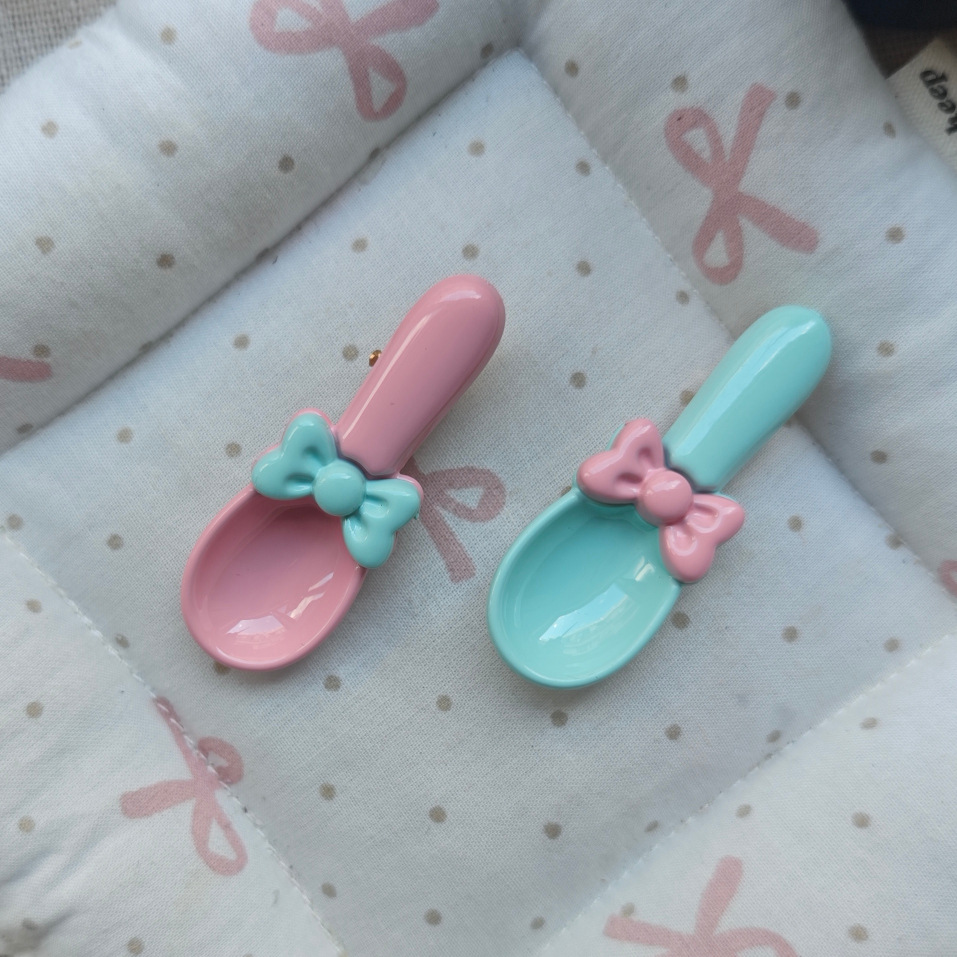 Full of Vitality, Broken Hair, Bow, Spoon Hairpin, Ins Candy Cute Hairpin, Girl's Side Bangs Hairpin Hair Accessory