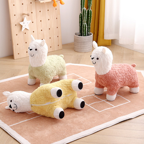 Alpaca Chair Living Room Shoe Bench Children's Sofa Leisure Chair Seat Bench Cartoon Birthday Simple Modern Animal Bench