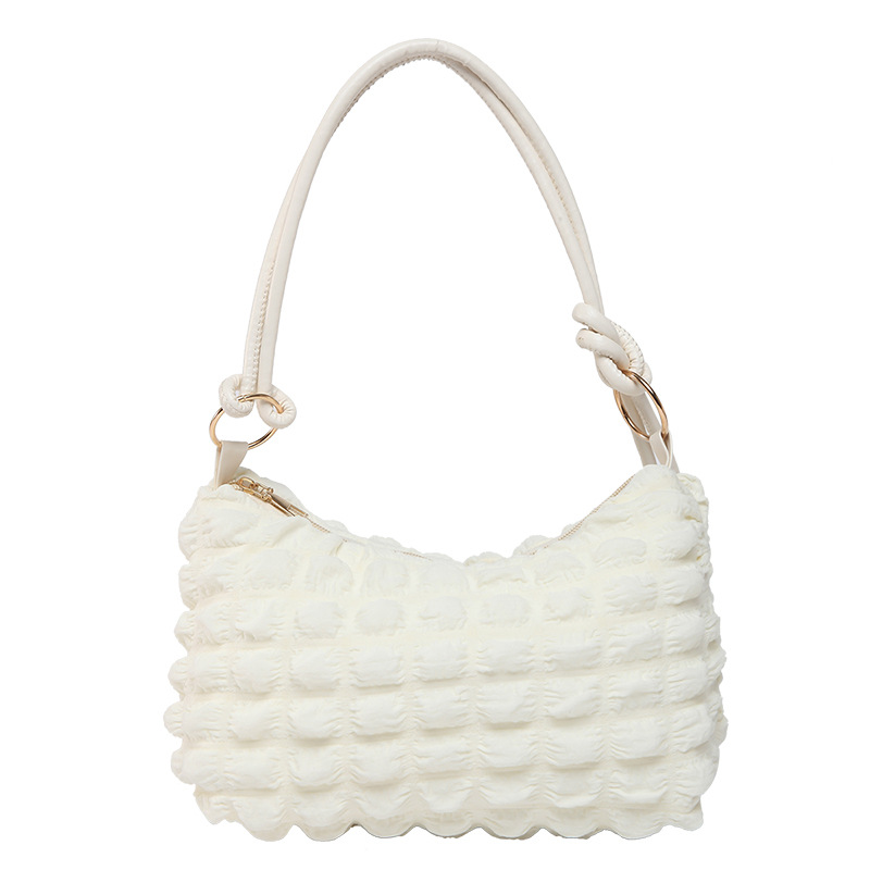 Bolso de moda simple y suave para mujeres, bolso de brazalete para mujeres, verano 2025, nuevo bolso de hombro universal.