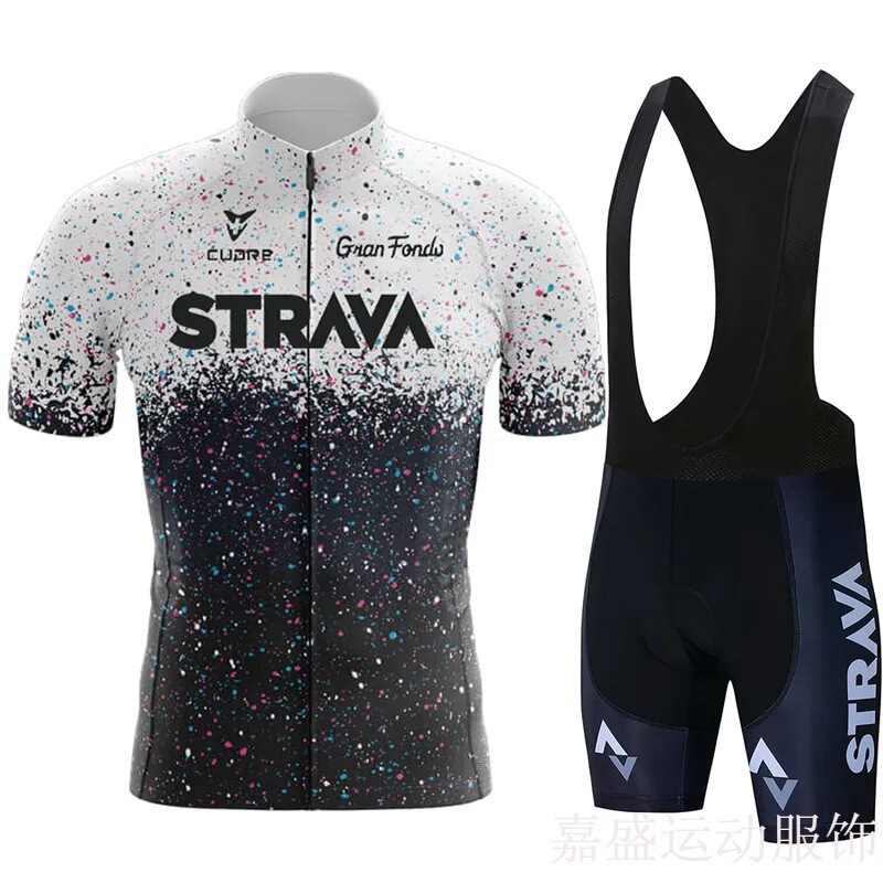 2023 Cross-border STRAVA Tour de France Bicycle Short-sleeved suit Row Quick-drying Clothes Drawing Design