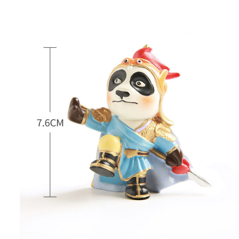 风雅堂熊猫三国将 熊猫三国人物摆件 成都大熊猫基地纪念品文创|undefined