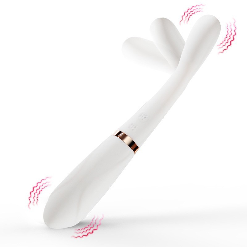 Qiaran International Elf Stylo vibrant à double tête tendance, masseur de masturbation féminine, jouet pour adultes, produits sexuels_voghion.com